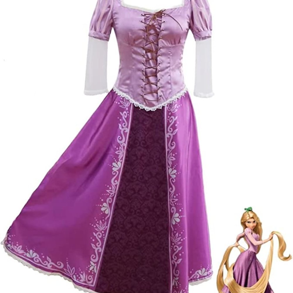 Rapunzel Costume - Bodice and skirt - Adult Sz Lg decorated with crystals